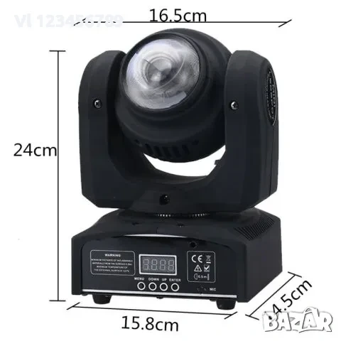 5 LED Moving Head Double - Диско ефект тип BEAM движеща се глава 5 LED, снимка 3 - Други - 53816508