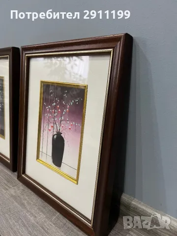 Картина с цветя, комплект от две, снимка 5 - Картини - 49921137