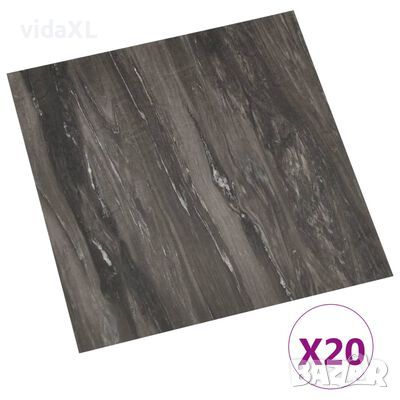 vidaXL Самозалепващи подови дъски 20 бр PVC 1,86 м² тъмносиви(SKU:330138, снимка 1 - Други - 45483818