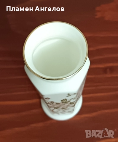 Стар български костен порцелан - ваза, снимка 4 - Антикварни и старинни предмети - 52070044