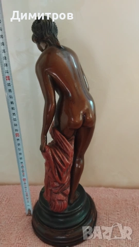 Красива скулптура на млада дама от бронз, снимка 6 - Антикварни и старинни предмети - 53831277