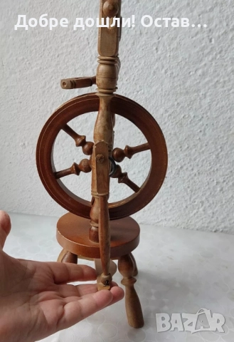 Стари чекръци, Дървен чекрък, дървен инструмент, висящ свещник, огледало, снимка 2 - Други ценни предмети - 29443612