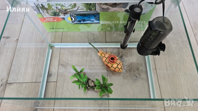 Аквариум Aquael Leddy 40, напълно оборудван + подарък камъчета и миди, снимка 6 - Аквариуми - 53772056