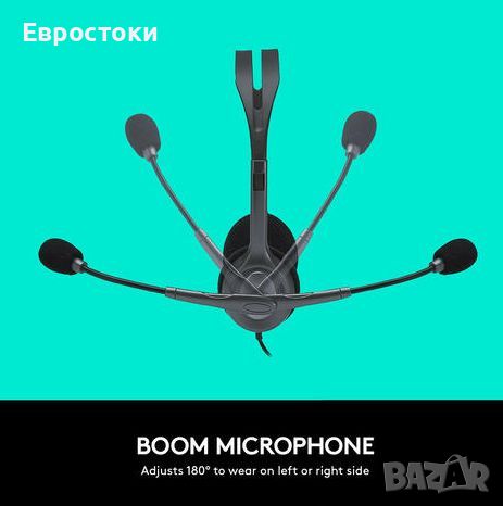 Слушалки Logitech H111, микрофон Noise-cancelling, mini Jack 3.5 mm, снимка 3 - Слушалки, hands-free - 46290201