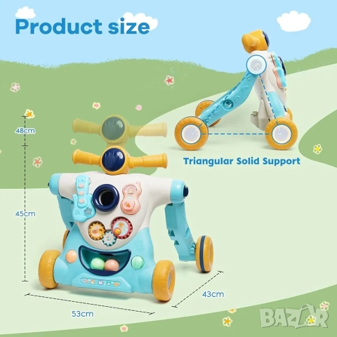 3в1 Бебешка Проходилка/ Уокър с Обучително Съдържание, YULEYU, снимка 3 - Проходилки - 52131663