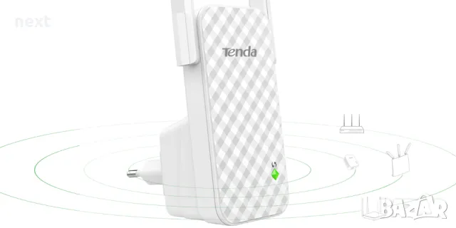 Усилвател, повторител на Wi-Fi мрежи Tenda с две външни антени+ Гаранция 24м, снимка 4 - Рутери - 50398562