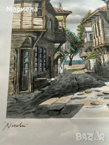 Цветна графика,Несебър,цена 45 евро., снимка 3 - Декорация за дома - 53980165