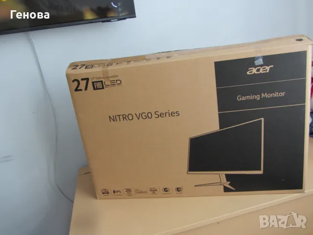 Монитор ACER 27" Nitro VG0 Gaming Monitor, снимка 3 - Монитори - 47674461