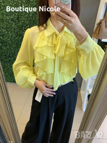 Ефирна шифонена риза и елегантен панталон  , снимка 5 - Комплекти - 53618629