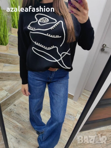 Дамски пуловер, снимка 3 - Блузи с дълъг ръкав и пуловери - 52801159