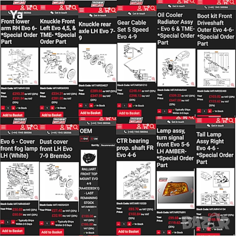 Mitsubishi Evo 6-9 части, снимка 2 - Части - 52846504