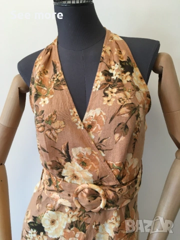 100% лен рокля S, снимка 3 - Рокли - 54004527