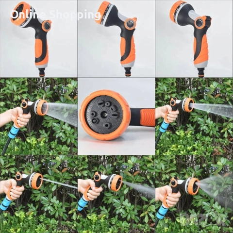 Регулируем пистолет за пръскачка за градински маркуч, снимка 4 - Напояване - 53375469