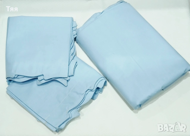 Спално бельо синьо хасе 