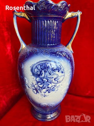 Голяма Стара английска ваза, снимка 2 - Антикварни и старинни предмети - 45924822