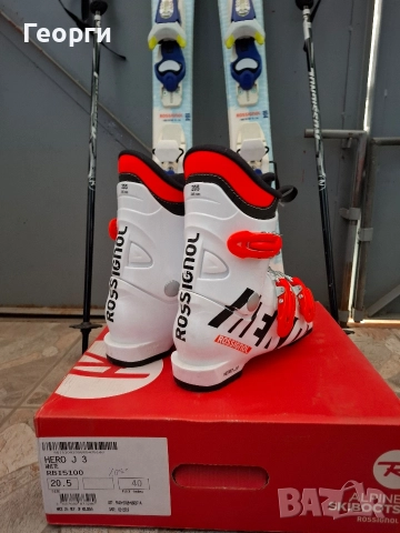 Детски комплект Rossignol-104см.+обувки Rossignol-20.5, снимка 5 - Зимни спортове - 51998663