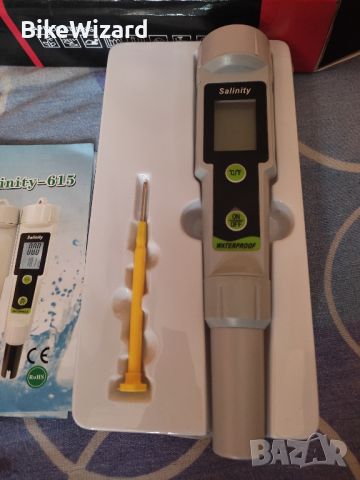Salinity Дигитален тестер за соленост на солена морска вода, измервател на солеността НОВО, снимка 8 - Други инструменти - 45317235