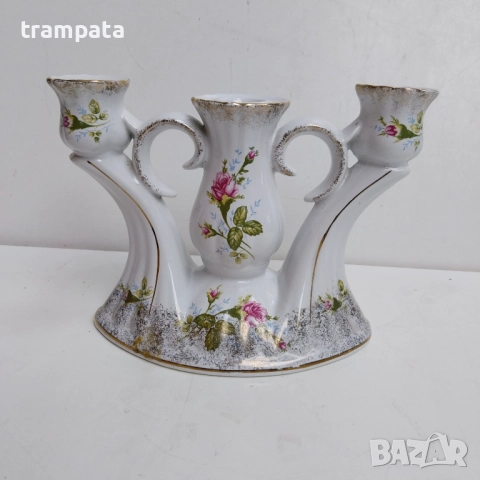 НАЙ ДОБРАТА ОФЕРТА Стар порцеланов свещник 