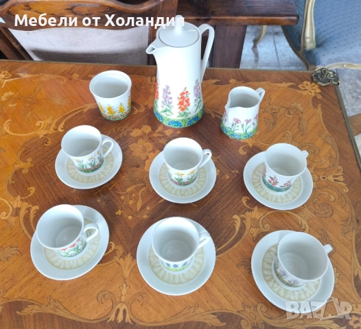 сервиз за кафе Villeroy&Boch на цветя, снимка 2 - Сервизи - 52364795
