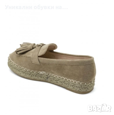 Равни еспадрии цвят маслина- Renie Green 11691, снимка 3 - Дамски ежедневни обувки - 53534424