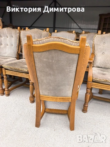 Комплект от 9 трапезни стола , снимка 10 - Столове - 54152220