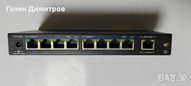 10 портов POE суич UTP3-SW08-TP120, снимка 3 - Суичове - 54100619