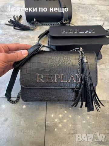 Replay Дамска Черна Чанта Риплей Код E30, снимка 6 - Чанти - 50214683