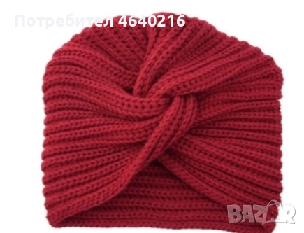 зимна плетена шапка, снимка 5 - Шапки - 52639270