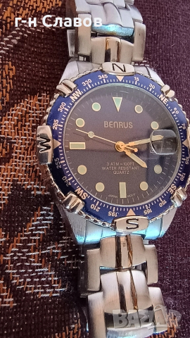 мъжки ръчен часовник BENRUS 100FT Water Resistance Mioyta Japan Movement, снимка 2 - Мъжки - 51759280