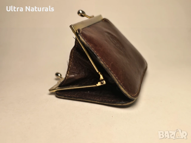 Винтидж кожено портмоне за монети – естествена кожа – ретро модел, снимка 4 - Портфейли, портмонета - 53566485