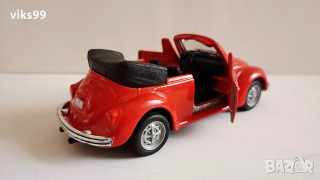 Volkswagen VW 1303 Beetle Cabriolet Maisto 1:36 , снимка 5 - Колекции - 47199990