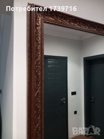 Огледало с масивна дървена рамка, снимка 1 - Огледала - 46135449