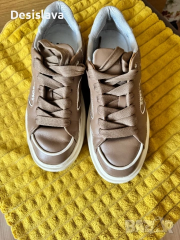 Кафяви сникърси BOSS, снимка 4 - Маратонки - 54028634