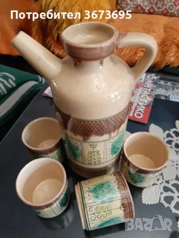 Керамичен сервиз за  вино ръчна изработка 