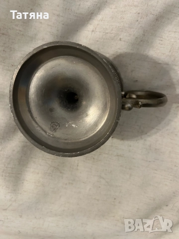 Свещник за голяма свещ от калай, снимка 4 - Декорация за дома - 52596609