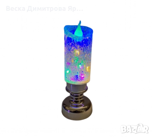 Коледна LED свещ с многоцветни светлини, снимка 2 - Декорация за дома - 52301725