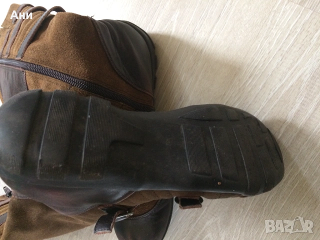 Удобни кафеви ботуши,естественна кожа., снимка 4 - Дамски ботуши - 53694510