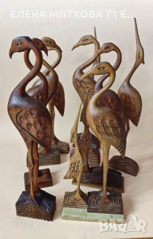 Дървени фигури на птици -ръчна изработка, снимка 2 - Други ценни предмети - 53788121