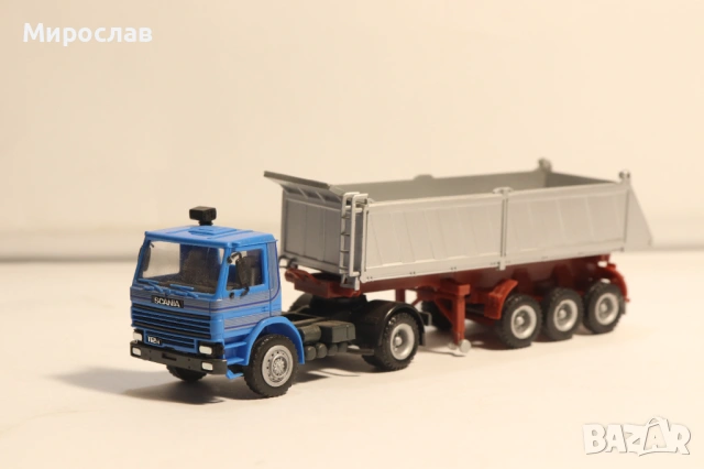 HERPA 1:87 SCANIA САМОСВАЛ ГОНДОЛА КАМИОН МОДЕЛ, снимка 2 - Колекции - 53745241