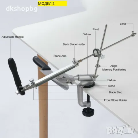 25542584 Уред за заточване на Ножове под фиксиран ъгъл, абразиви 120, 320, 600, 1500, снимка 2 - Други инструменти - 48987877