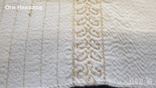 Кърпа,месал от фин кенар и везани орнаменти от сърма, снимка 3 - Антикварни и старинни предмети - 51993697