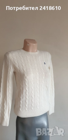 POLO Ralph Lauren Cable Wool / Cashmere Knit Womens Size S  НОВО! ОРИГИНАЛ! Дамски Пуловер, снимка 14 - Блузи с дълъг ръкав и пуловери - 52434170