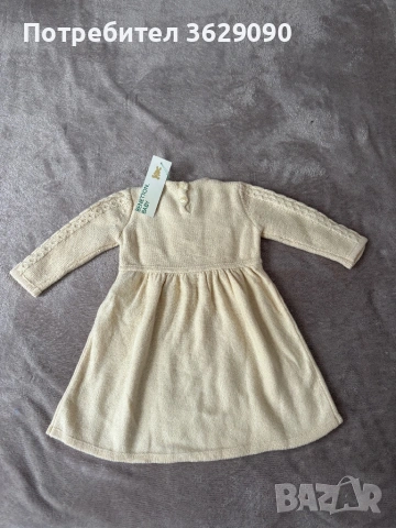 Бебешка рокля Benetton р-р 68, снимка 2 - Бебешки рокли - 54013047