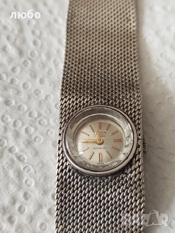 СРЕБЪРЕН  ДАМСКИ ЧАСОВНИК :TITAN: Механичен, снимка 5 - Дамски - 50234803