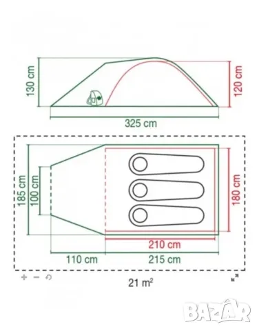 COLEMAN Палатка Darwin 3+, снимка 2 - Палатки - 47205570