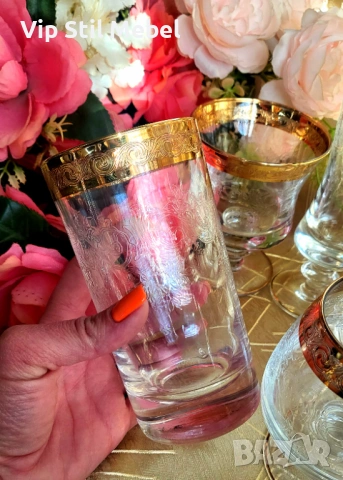 Италиански чаши Мурано , снимка 5 - Чаши - 53747223