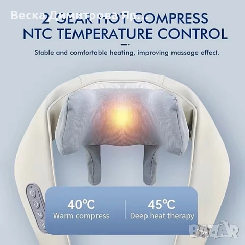 Електрически масажор за врат, гръб и тяло – Вашият персонален терапевт у дома, снимка 7 - Масажори - 51147409