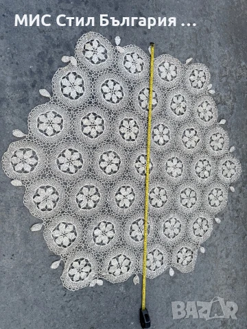 ПОКРИВКА МИЛЬО ПЛЕТЕНО НА ЕДНА КУКА ЗА МАСА 131СМ., снимка 5 - Антикварни и старинни предмети - 51004836