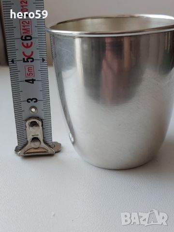 Сребърна чаша, сребро 800 подходяща за малко дете-вмаестимост 120 мл., снимка 5 - Чаши - 45254247