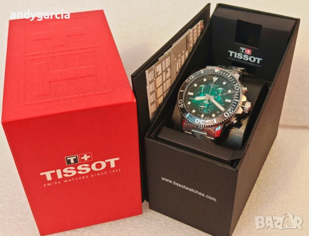 ЧИСТО НОВ TISSOT SEASTAR 1000 CHRONOGRAPH T120.417.11.091.01 часовник кутия 100% оригинал справка SN, снимка 9 - Мъжки - 44550533